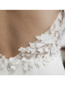 Cowl Neck Ivory 3D Floral Lace Satin Timeless Wedding Dress